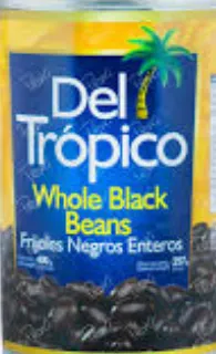 Del Tropico Frijoles Negros Enteros 257g