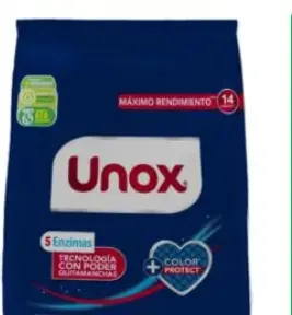 Detergente en Polvo Unox 800g