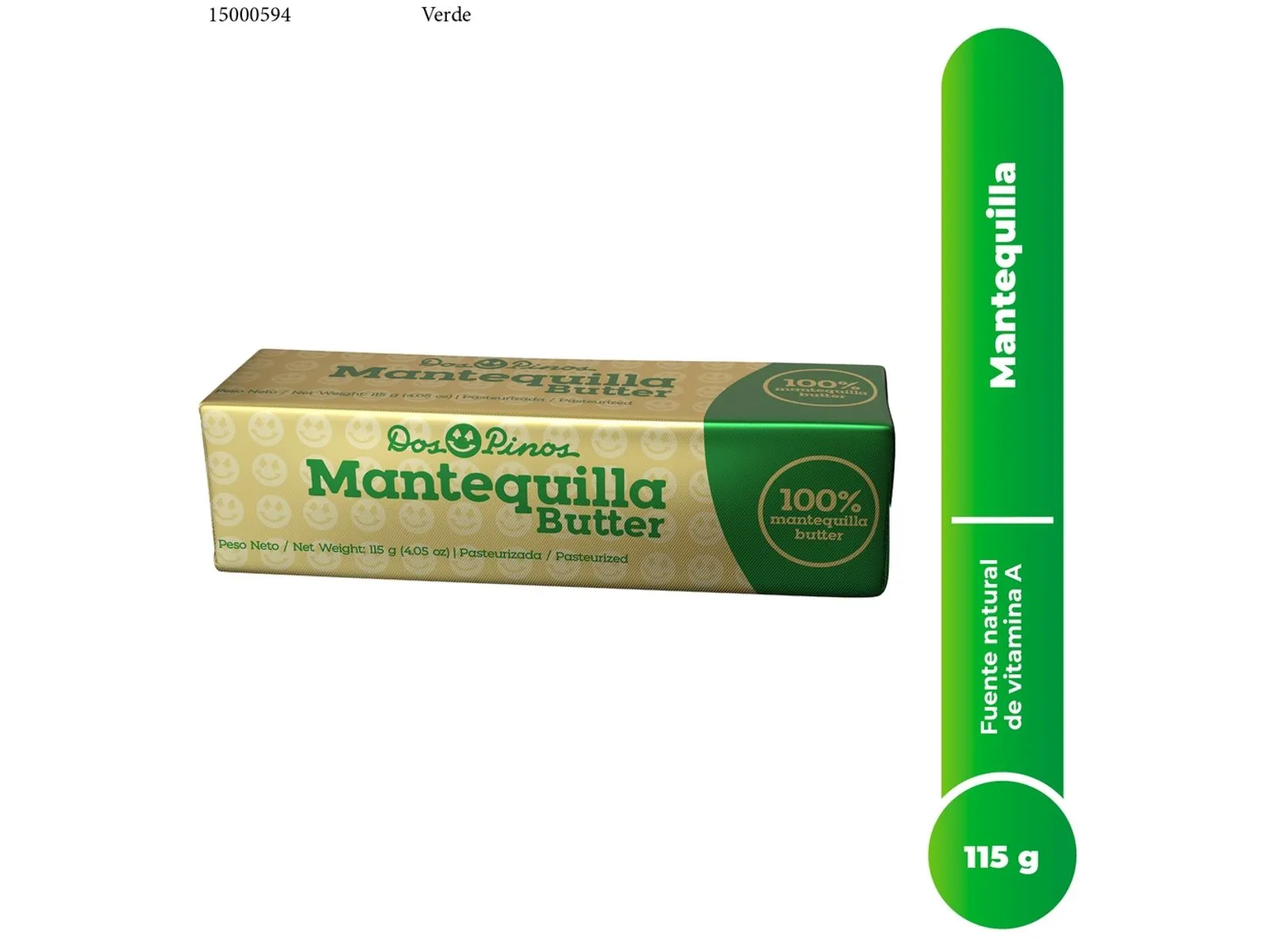 Dos Pinos Barra Mantequilla con Sal 115g
