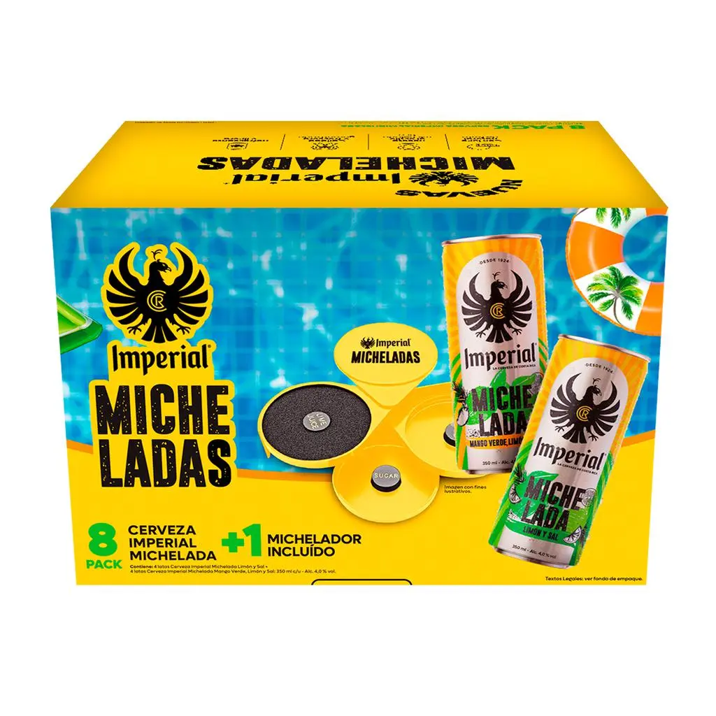 Imperial Michelada 8 Pack + 1 Michelador