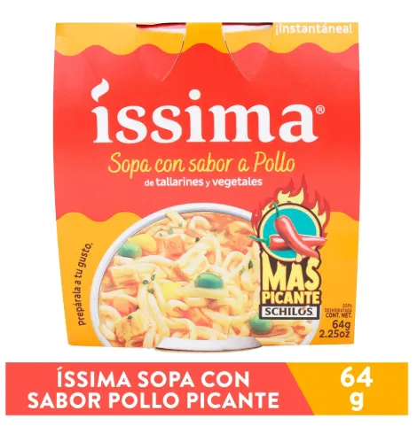 Issima Sopa Con Sabor a Pollo Picante 64g
