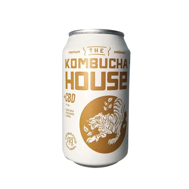 Kombucha House Cúrcuma Jengibre Limón CBD 350ml