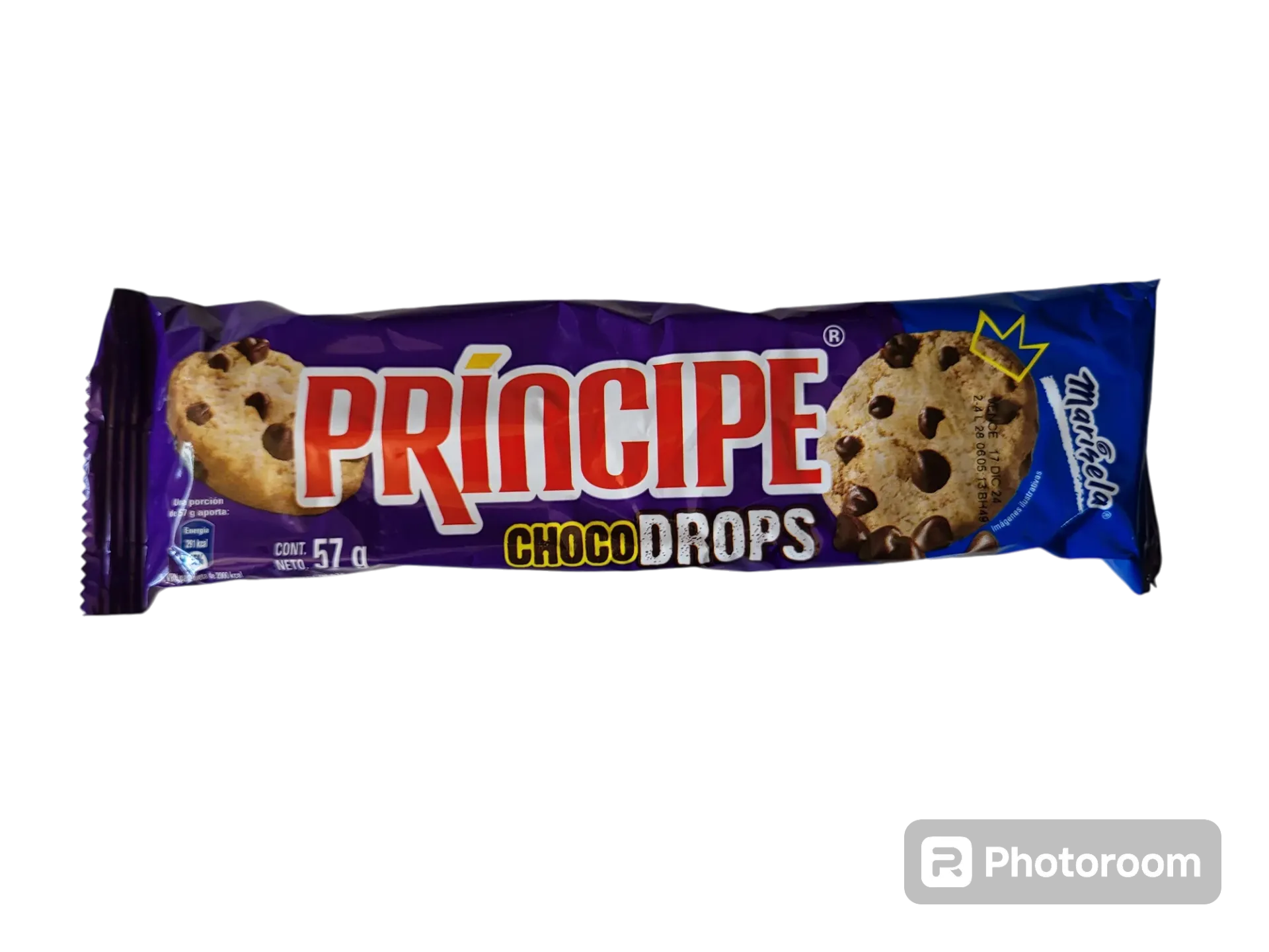 Marinela Principe Galletas ChocoDrops 57g