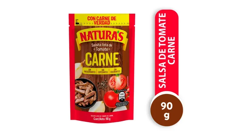 Naturas Salsa de Tomate con Carne 90g
