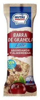 Nutri Snacks Barra de Granola lite Arándanos y Almendras