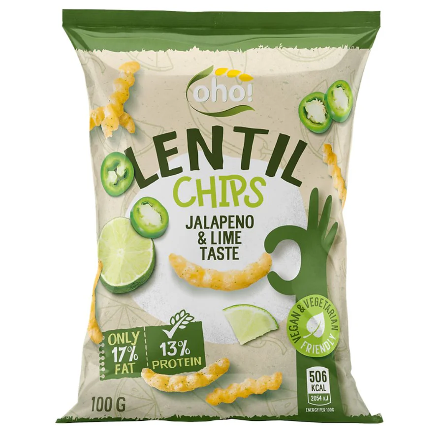 [1350.00] Oho! Chips Jalapeño Limón (vegan friendly) 100g