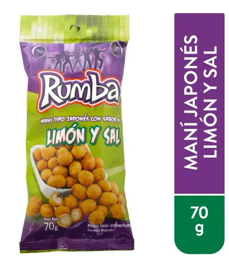 Rumba Maní Japonés con  Limon y Sal 70g