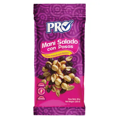 Rumba Maní Salado Pasas 80g