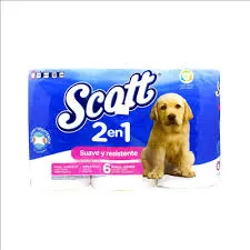 Scott Papel Higiénico 2 en 1 4 rollos
