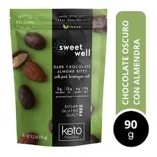 Sweetwell Bites Chocolate Oscuro y Almendras 90g