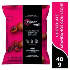 Sweetwell Bolitas Arándanos con Chocolate con leche 40g