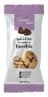 Sweetwell Galleta con Chispas de Chocolate 26g unidad