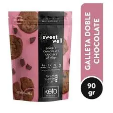Sweetwell Galletas Doble Chocolate 90g