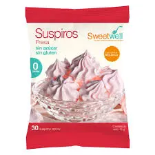 Sweetwell Suspiros de Fresa 15g
