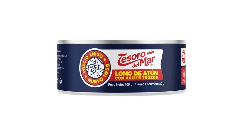 Tesoro del Mar Atún Lomo en Trozos 105g